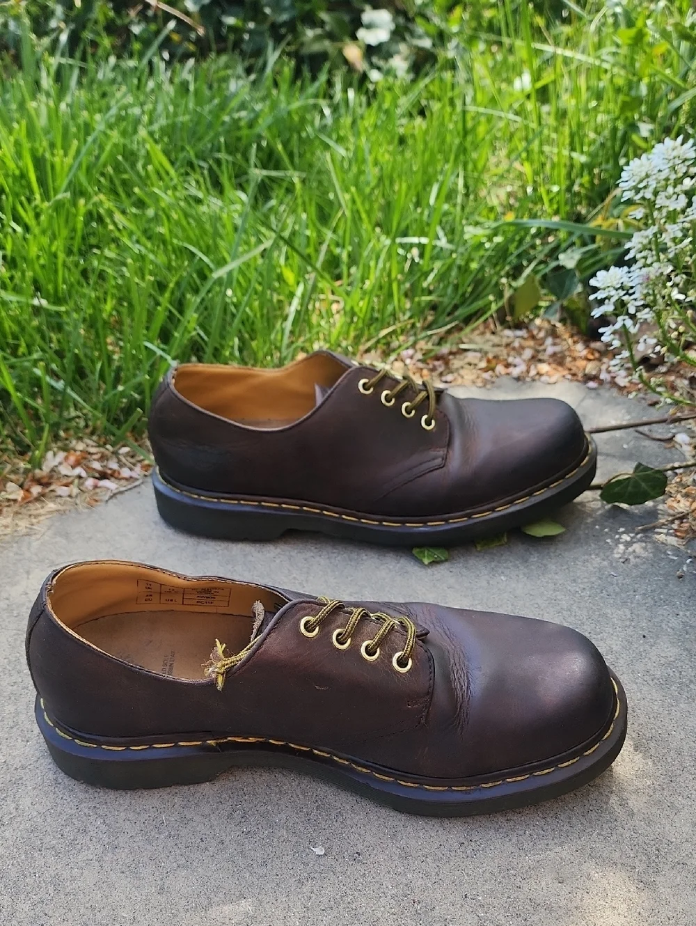 Dr. Martens Brown Leather 4-Eye Derby Oxfords - Picture 2 of 14
